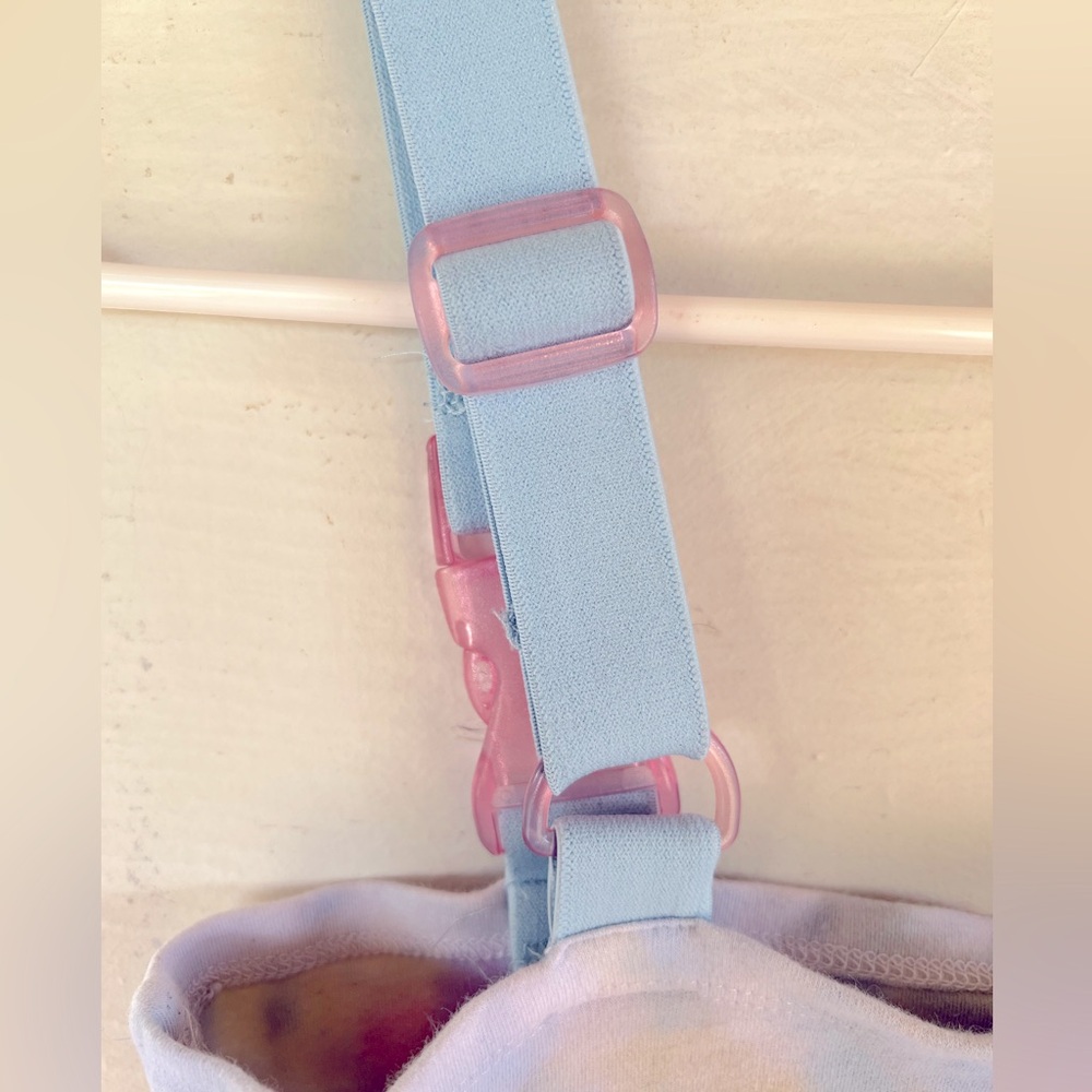 Zumiez Lyleson Pastel Tie Dye Crop Tank Top w/ Seatbelt Straps Rave Outfit Small - Picture 5 of 6